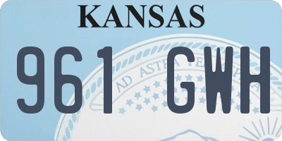 KS license plate 961GWH