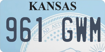 KS license plate 961GWM