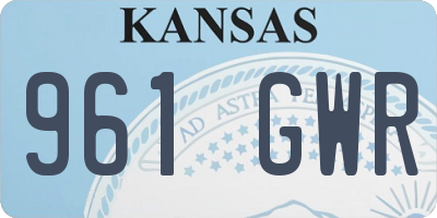 KS license plate 961GWR