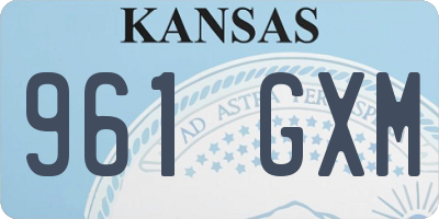 KS license plate 961GXM