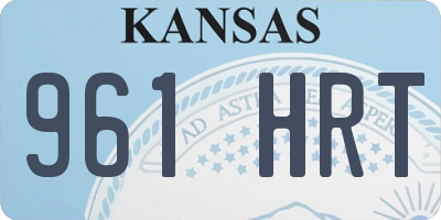 KS license plate 961HRT