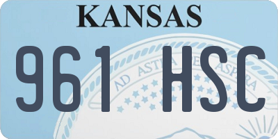 KS license plate 961HSC