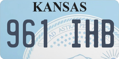 KS license plate 961IHB