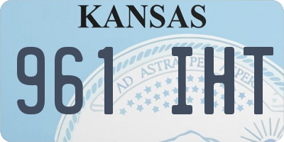 KS license plate 961IHT