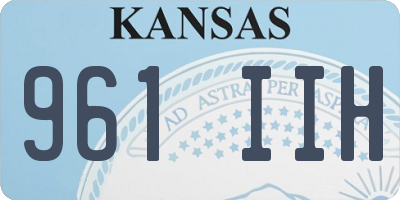KS license plate 961IIH
