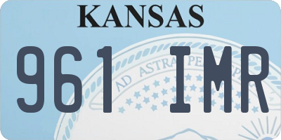 KS license plate 961IMR