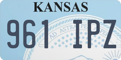 KS license plate 961IPZ