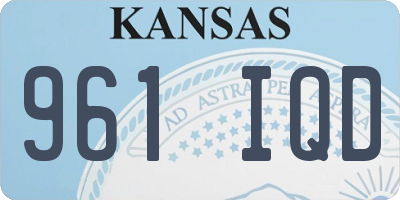 KS license plate 961IQD