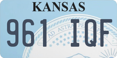 KS license plate 961IQF