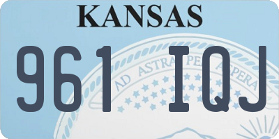 KS license plate 961IQJ