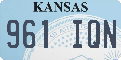KS license plate 961IQN