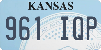 KS license plate 961IQP