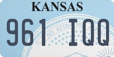 KS license plate 961IQQ