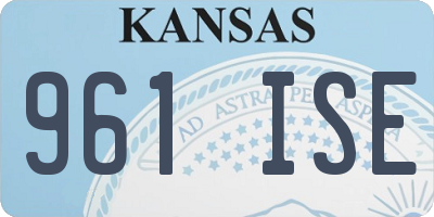 KS license plate 961ISE