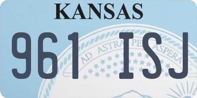 KS license plate 961ISJ