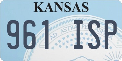KS license plate 961ISP