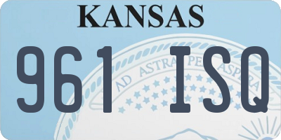 KS license plate 961ISQ