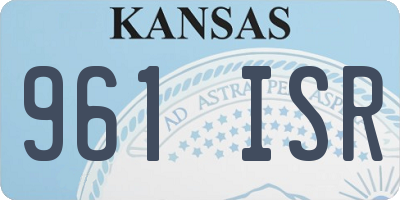 KS license plate 961ISR