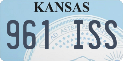 KS license plate 961ISS