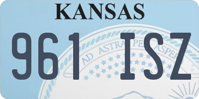 KS license plate 961ISZ