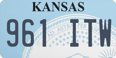 KS license plate 961ITW