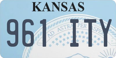 KS license plate 961ITY