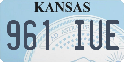 KS license plate 961IUE