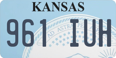 KS license plate 961IUH
