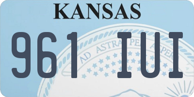 KS license plate 961IUI