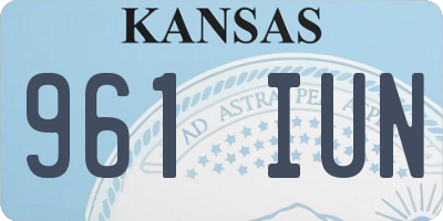 KS license plate 961IUN