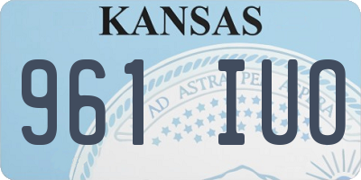 KS license plate 961IUO