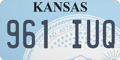 KS license plate 961IUQ