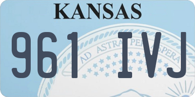 KS license plate 961IVJ
