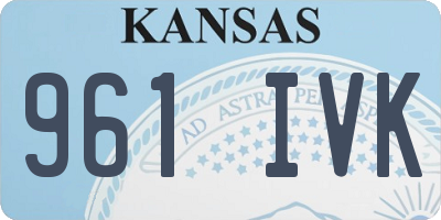 KS license plate 961IVK