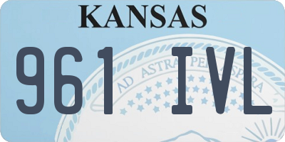 KS license plate 961IVL