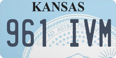 KS license plate 961IVM
