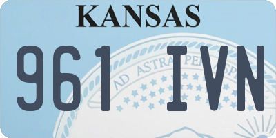 KS license plate 961IVN