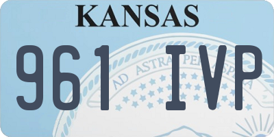 KS license plate 961IVP