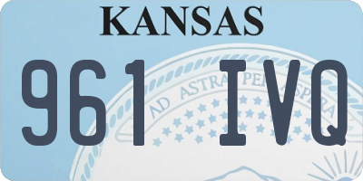 KS license plate 961IVQ