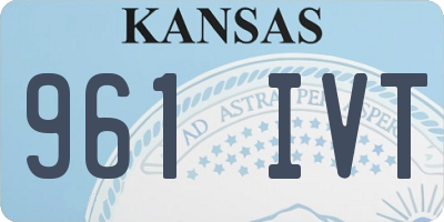 KS license plate 961IVT