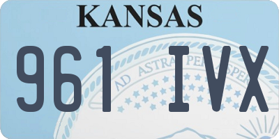 KS license plate 961IVX