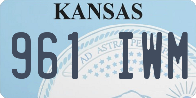 KS license plate 961IWM