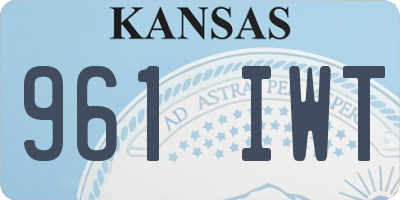 KS license plate 961IWT