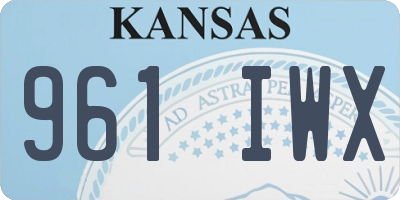 KS license plate 961IWX