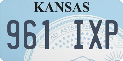 KS license plate 961IXP
