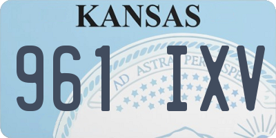 KS license plate 961IXV
