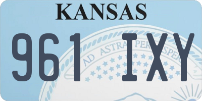 KS license plate 961IXY