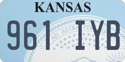 KS license plate 961IYB