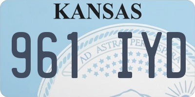 KS license plate 961IYD