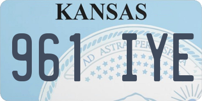 KS license plate 961IYE